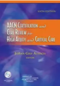 Image of Aacn Certification And Core Review For High Acuity And Critical Care Sixth Edition