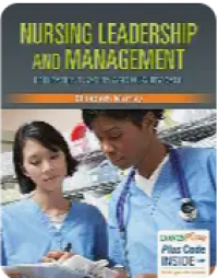 Image of Nursing Leadership And Management : For Patient Safety And Quality Care