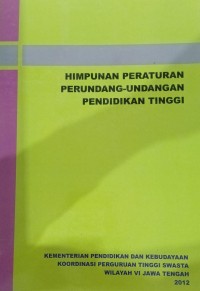 Image of Himpunan Peraturan Perundang Undangan Pendidikan Tinggi
